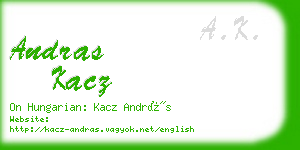 andras kacz business card